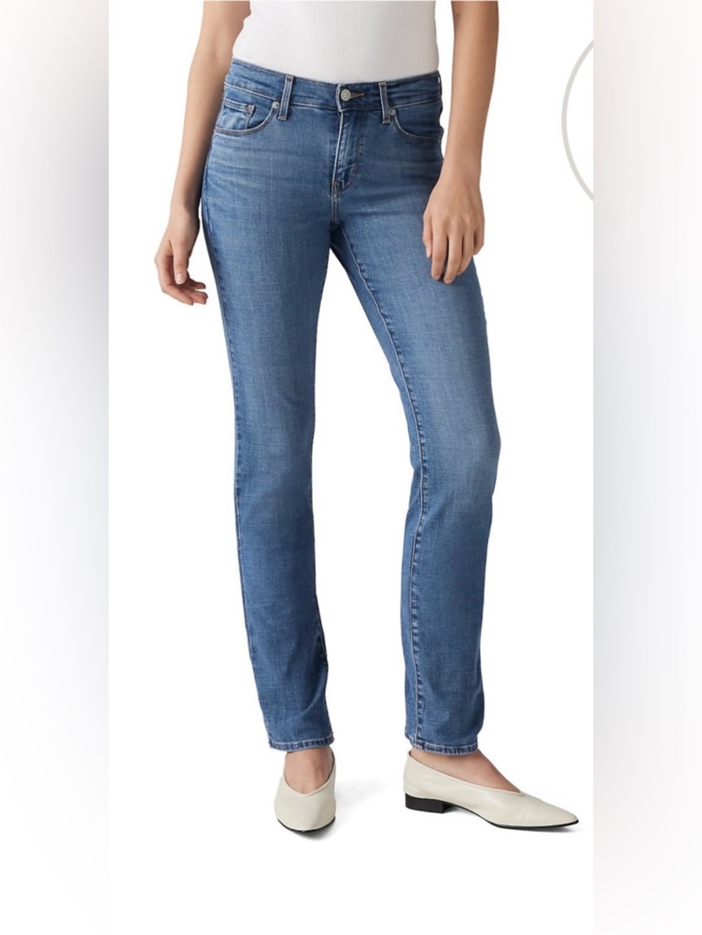 LEE - Classic Straight-Leg Mid-Rise Women’s Jeans - Medium Blue